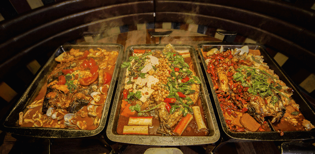 酸辣黃金烤魚菜品展示3